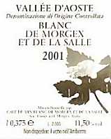 Valle d'Aosta Blanc de Morgex et de La Salle 2002, Cave Mont Blanc de Morgex et La Salle (Italia)