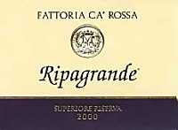 Sangiovese di Romagna Superiore Riserva Ripagrande 2000, Fattoria Ca' Rossa (Italy)