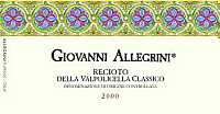 Recioto della Valpolicella Classico Giovanni Allegrini 2000, Allegrini (Italia)