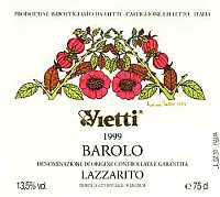 Barolo Lazzarito 1999, Vietti (Italy)