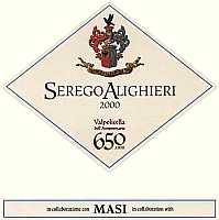 Valpolicella Classico Superiore dell'Anniversario Serego Alighieri 2000, Masi (Italy)
