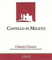Chianti Classico 2003, Castello di Meleto (Italia)
