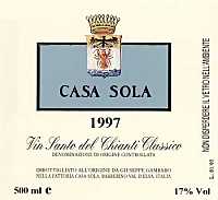 Vin Santo del Chianti Classico 1997, Fattoria Casa Sola (Italy)