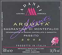 Montefalco Sagrantino Passito 2002, Adanti (Italy)