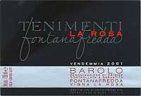 Barolo Vigna La Rosa 2001, Fontanafredda (Italia)