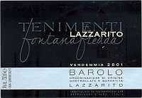 Barolo Lazzarito Vigna La Delizia 2001, Fontanafredda (Italia)