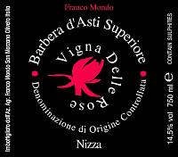 Barbera d'Asti Superiore Nizza Vigna delle Rose 2004, Franco Mondo (Italy)