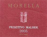 Primitivo Malbek 2005, Morella (Italia)