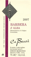 Barbera d'Alba 2007, Ca' Brusà (Italia)