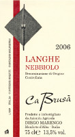 Langhe Nebbiolo 2006, Ca' Brusà (Italia)