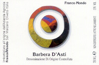 Barbera d'Asti 2010, Franco Mondo (Italia)
