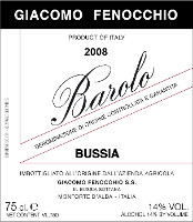 Barolo Bussia 2008, Giacomo Fenocchio (Italia)