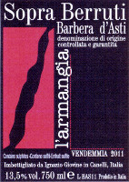 Barbera d'Asti Sopra Berruti 2011, L'Armangia (Italia)
