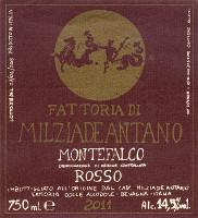 Montefalco Rosso 2011, Fattoria Colleallodole - Milziade Antano (Italy)