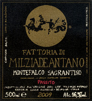Montefalco Sagrantino Passito 2009, Fattoria Colleallodole - Milziade Antano (Italy)