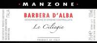 Barbera d'Alba Le Ciliegie 2013, Manzone Giovanni (Italia)