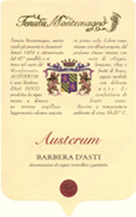 Barbera d'Asti Austerum 2014, Tenuta Montemagno (Italia)