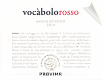 Vocabolo Rosso 2014, Provima - Produttori Vitivinicoli Matelica (Italy)