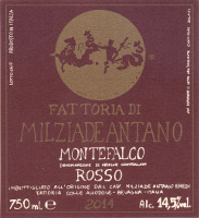 Montefalco Rosso 2014, Fattoria Colleallodole - Milziade Antano (Italia)