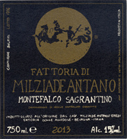 Montefalco Sagrantino 2013, Fattoria Colleallodole - Milziade Antano (Italia)