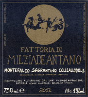 Montefalco Sagrantino Colleallodole 2012, Fattoria Colleallodole - Milziade Antano (Italy)