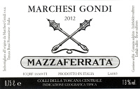 Mazzaferrata 2012, Marchesi Gondi - Tenuta Bossi (Italy)