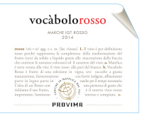 Vocabolo Rosso 2018, Provima - Produttori Vitivinicoli Matelica (Italia)