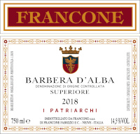 Barbera d'Alba Superiore I Patriarchi 2019, Francone (Italy)