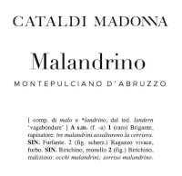 Montepulciano d'Abruzzo Malandrino 2020, Cataldi Madonna (Italia)
