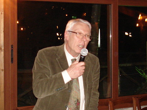 Dr. Giovanni Panizzi during one of his speeches