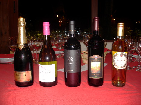 The five wines of Castello Banfi tasted during the event