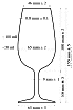 Dimensions of ISO tasting glass