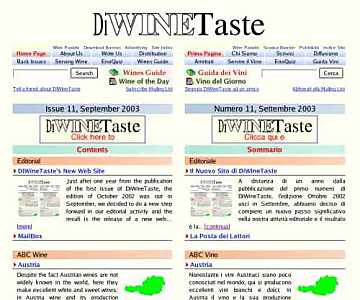 Il nuovo sito di DiWinetaste