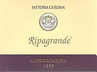 Sangiovese di Romagna Superiore Ripagrande 1999, Fattoria Ca' Rossa (Italy)