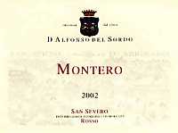 San Severo Rosso Montero 2002, D'Alfonso del Sordo (Italy)