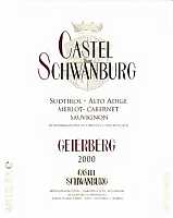 Alto Adige Merlot-Cabernet Sauvignon Castel Schwanburg Geierberg 2000, Castel Schwanburg (Italia)