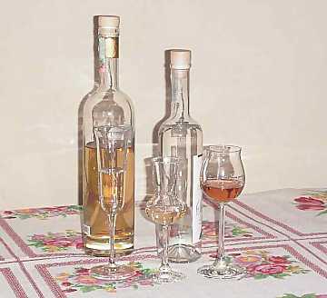 Three types of glasses for
the tasting of distillates