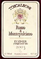 Rosso di Montepulciano 2003, Toscaleoni (Tuscany, Italy)