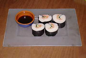 Makizushi, one of the most famous sushi types of Japanese cooking