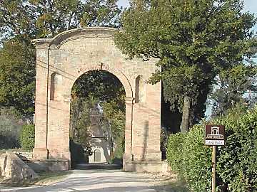 The entrance arc of Antonelli San
Marco winery
