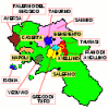 The main wine areas of Campania