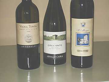 The three Grechetto wines of our comparative tasting