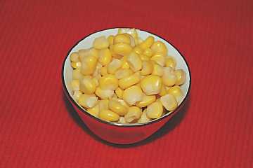 Boiled maize: the most common way to consume
the grains of this plant