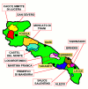 The main wine areas of Apulia