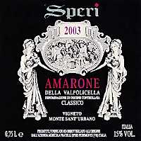 Amarone della Valpolicella Classico Vigneto Sant'Urbano 2003, Speri (Veneto, Italia)
