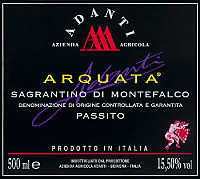 Sagrantino di Montefalco Passito 2003, Adanti (Umbria, Italia)