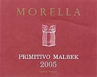 Primitivo Malbek 2005, Morella (Puglia, Italia)