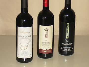 The three Dolcetto d'Alba
wines of our comparative tasting