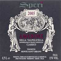 Amarone della Valpolicella Classico Vigneto Monte Sant'Urbano 2005, Speri (Veneto, Italia)