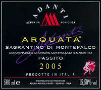 Sagrantino di Montefalco Passito 2005, Adanti (Umbria, Italy)